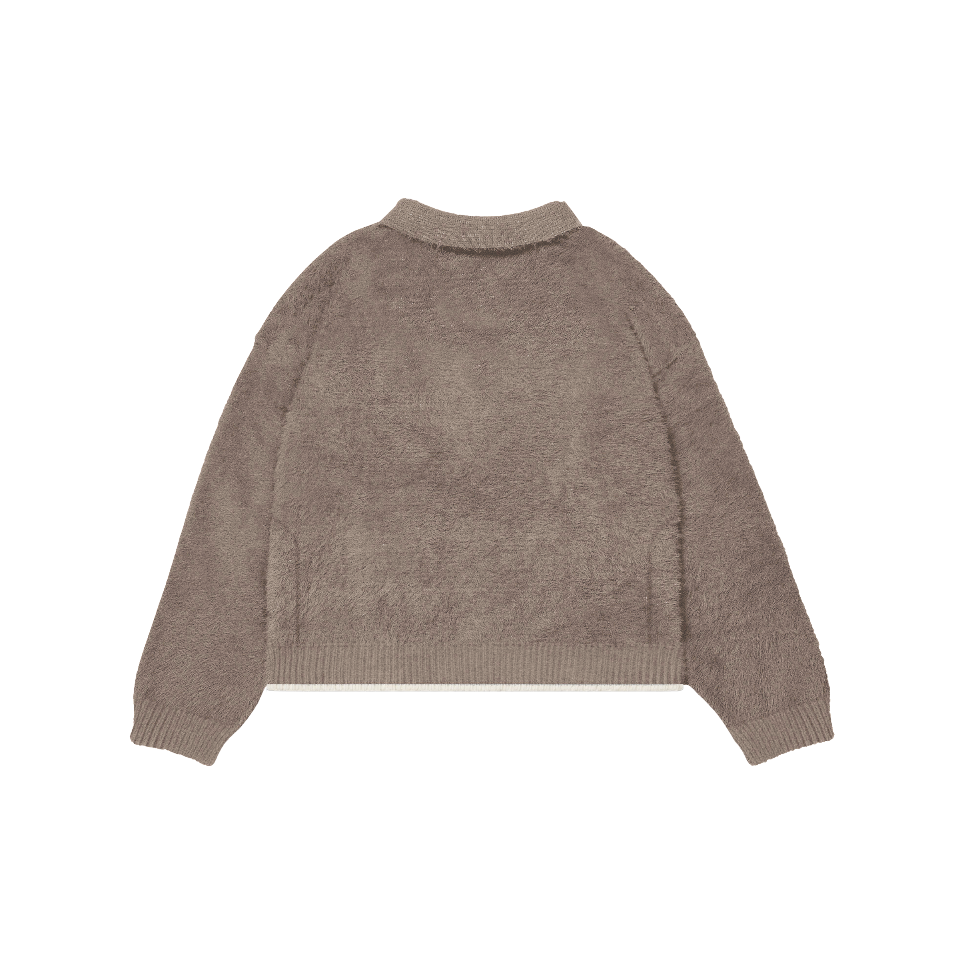 FLUFFY POLO SWEATER