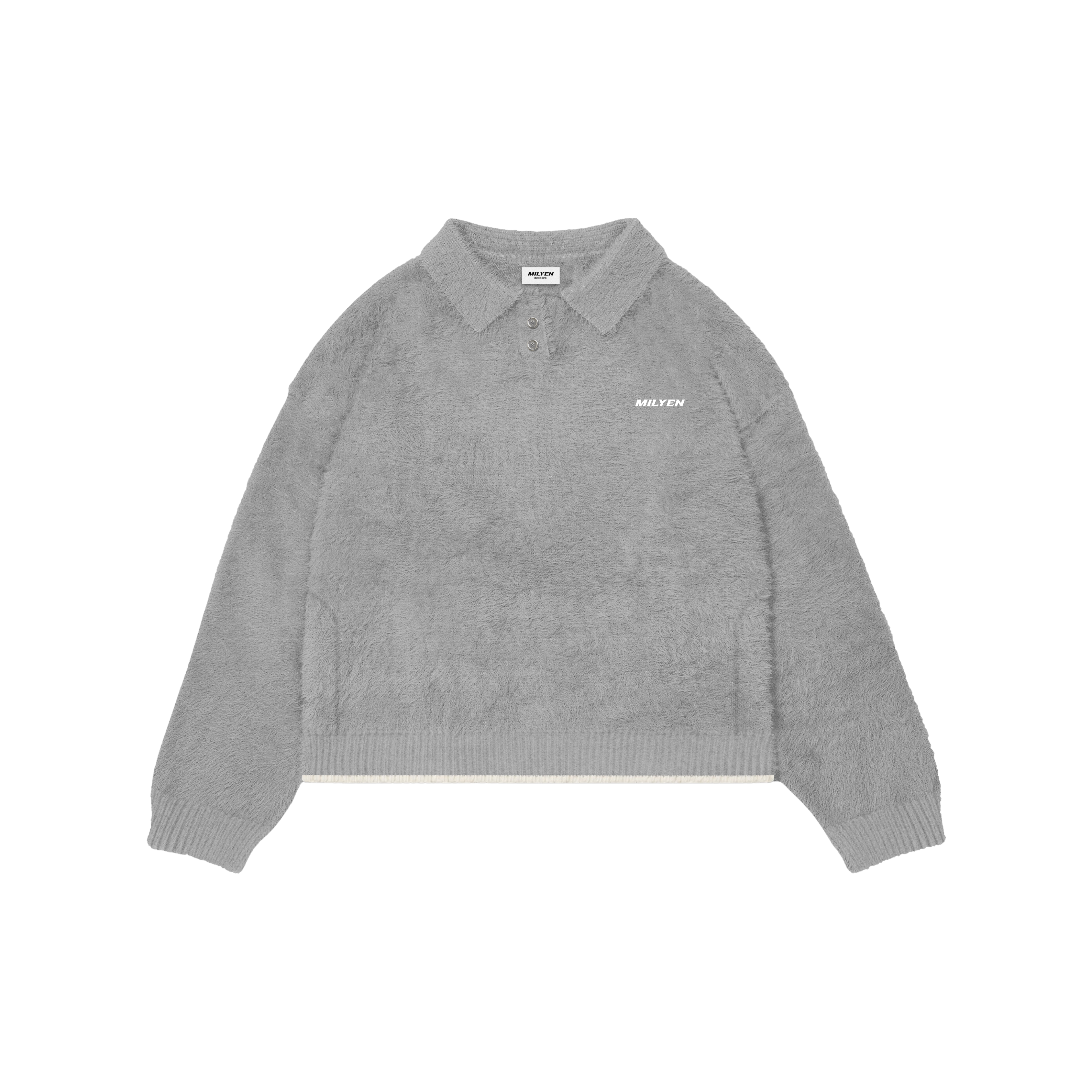FLUFFY POLO SWEATER