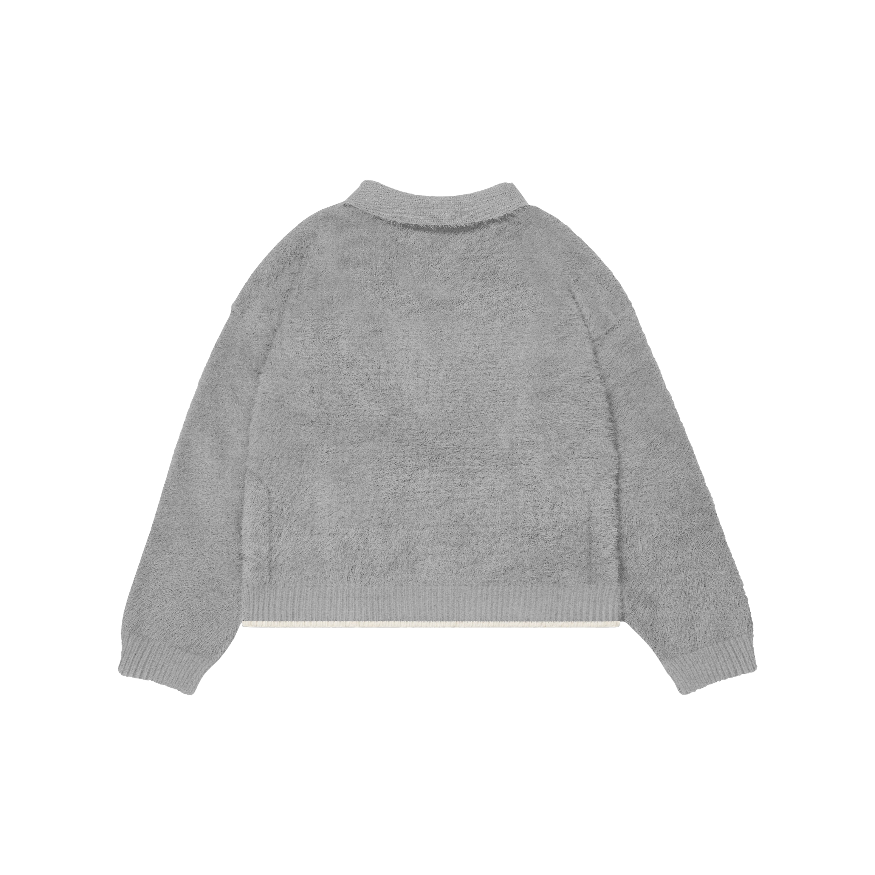 FLUFFY POLO SWEATER