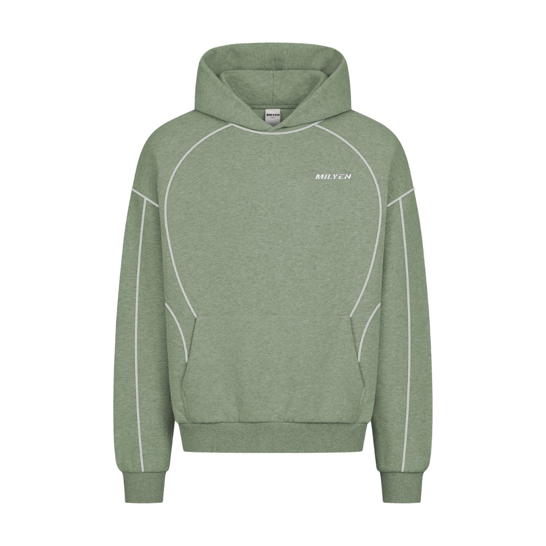 STRIPED HOODIE OLIVE
