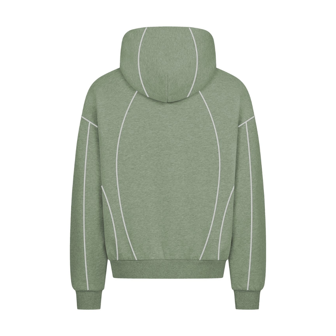 STRIPED HOODIE OLIVE
