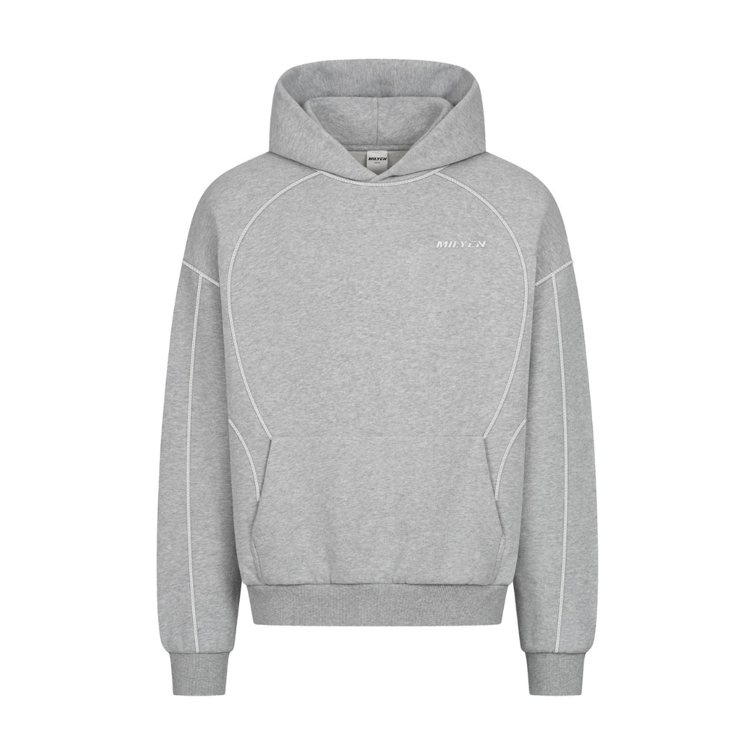 STRIPED HOODIE GREY