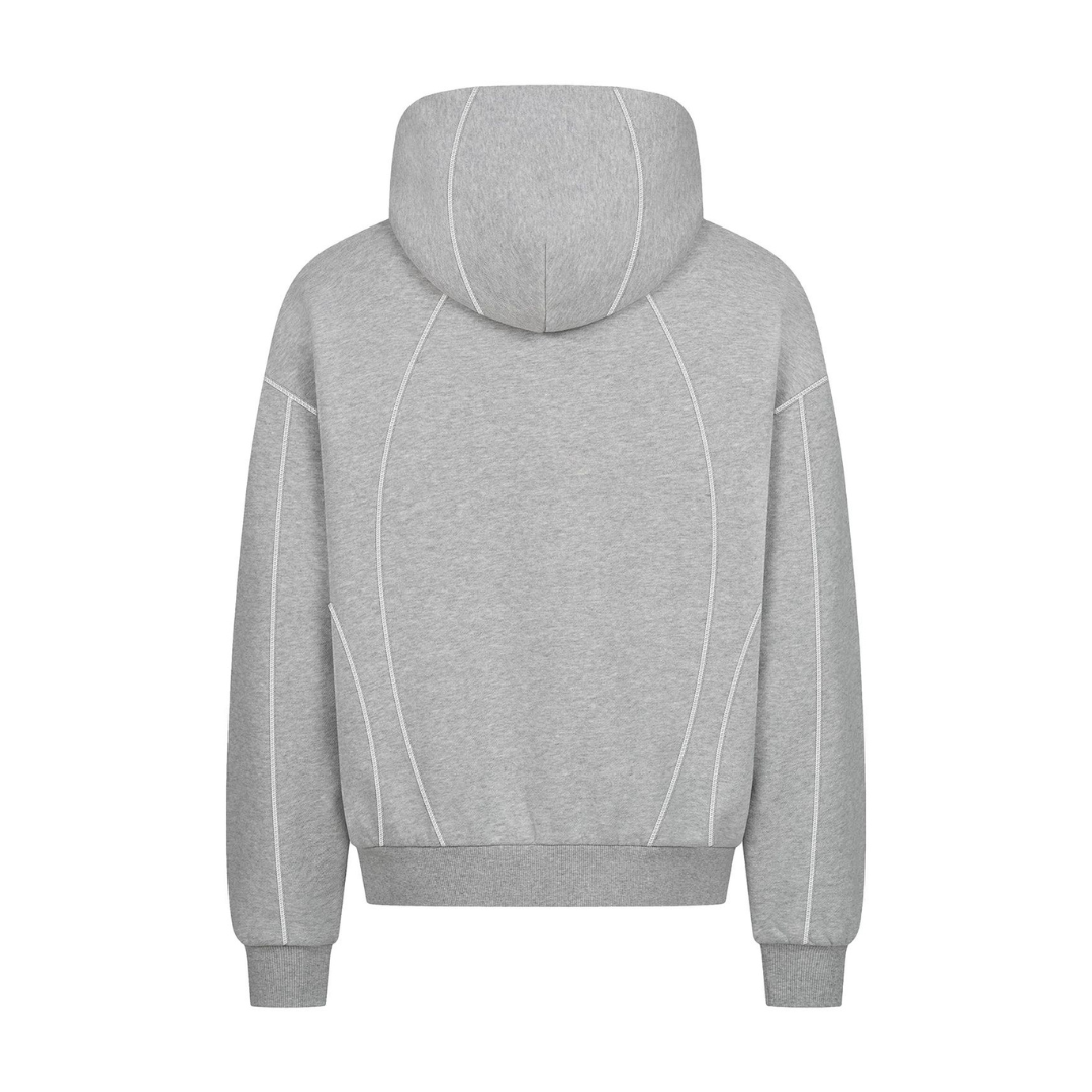 STRIPED HOODIE GREY