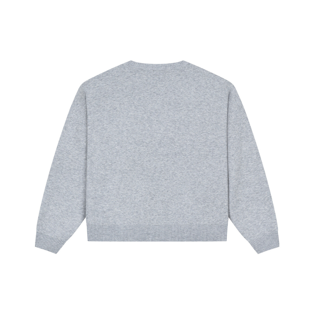 KNIT SWEATER GREY MELANGE